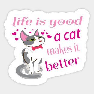 cat lovers- funny cat - kitty - ketten Sticker